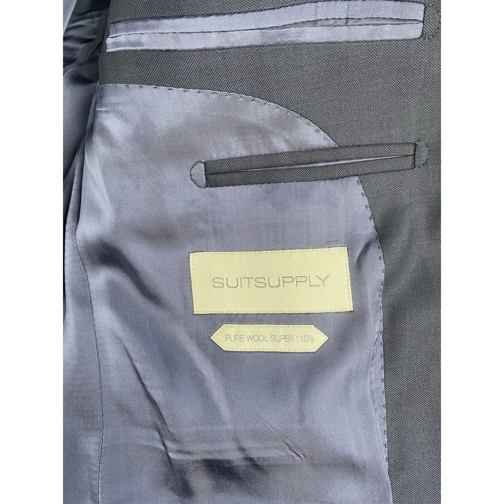 SuitSupply Suit Jacket 38 R Blue Wool Vitale Barberis Canonico Napoli Designer
